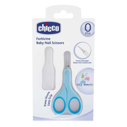 Chicco safety scissors with light blue case 05912-20