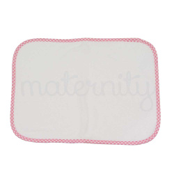 Bunny bebe double frothed towel with pink plaid
