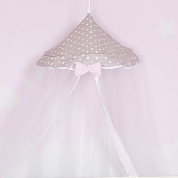 Σετ προίκας κούνιας Baby Star Ροζ Σύννεφο με στρογγυλή κουνουπιέρα