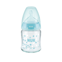 NUK bottle First Choice plus glass 120ml with silicone nipple 0-6m
