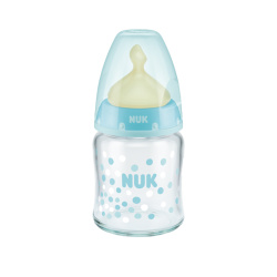 NUK bottle First Choice plus glass 120ml with latex nipple 0-6m