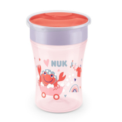 NUK ποτηράκι Magic Cup 230ml με χείλος και καπάκι 8m+