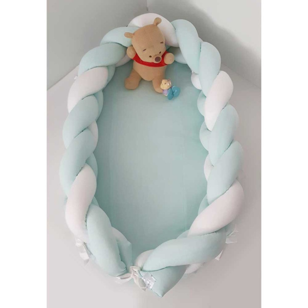 Baby Oliver Sleeping Nest with Detachable Braid Mint 200x16cm