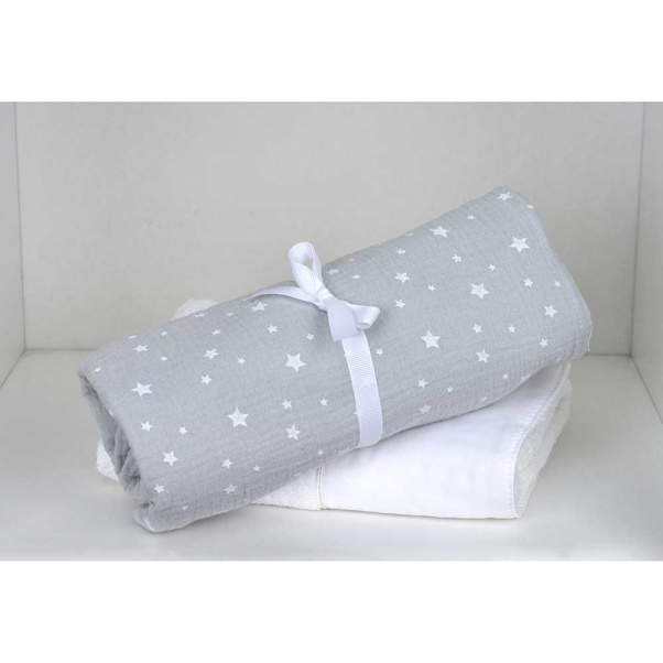 Baby diaper Baby Oliver Muslin Gray 80x80cm