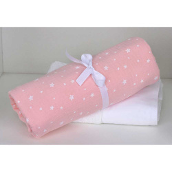 Baby diaper Baby Oliver Muslin pink 80x80cm