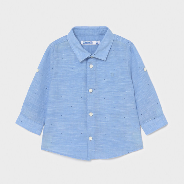 Παιδικό πουκάμισο μακρυμάνικο λινό Mayoral 00117-77