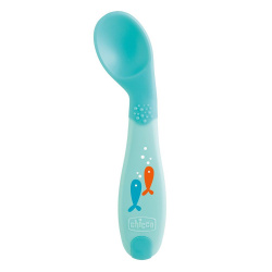 Chicco Κουτάλι σιλικόνης Baby's First Spoon 8M+ σιέλ