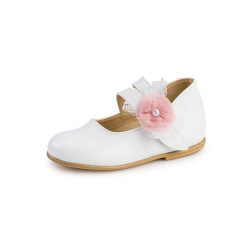 Παιδικό παπούτσι αμπιγιέ για κορίτσι λευκό μήλο Gorgino 2211-1