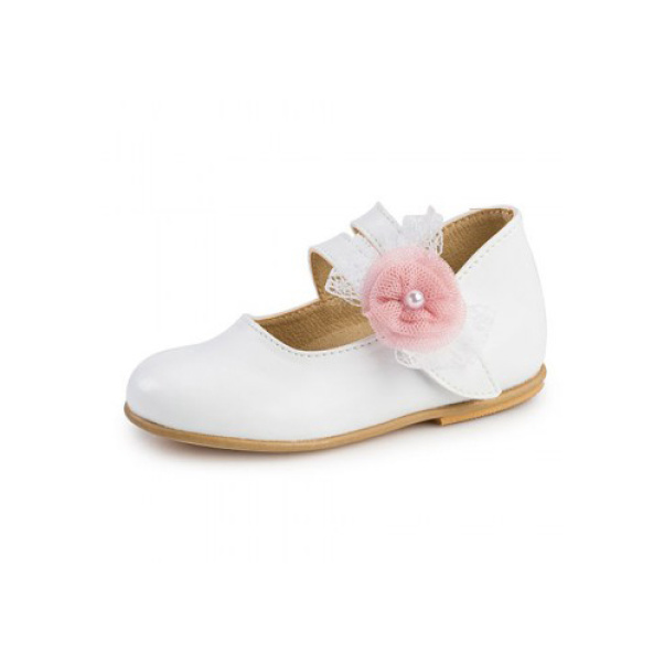 Παιδικό παπούτσι αμπιγιέ για κορίτσι λευκό Gorgino 2211-1