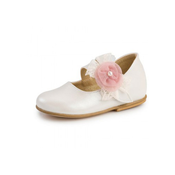 Παιδικό παπούτσι αμπιγιέ για κορίτσι λευκό Gorgino 2211-2