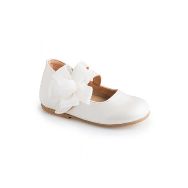 Παιδικό παπούτσι αμπιγιέ για κορίτσι λευκό Gorgino 2229-1