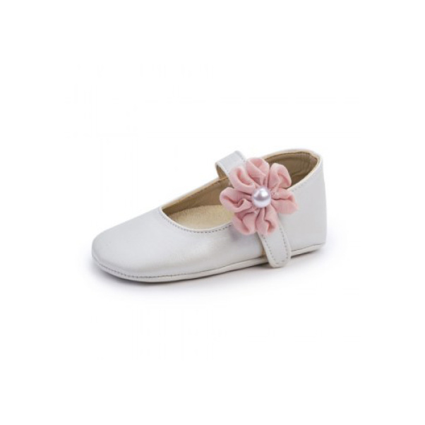 Παιδικό παπούτσι αγκαλιάς για κορίτσι εκρού-ροζ Gorgino Μ242-1