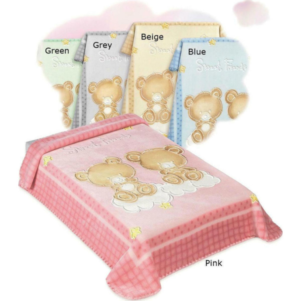 Bunny bebe βρεφική κουβέρτα βελουτέ κούνιας 110×140 Belpla Dralon 548