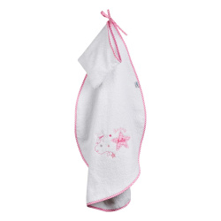 Bunny bebe βρεφική κάπα - μπουρνούζι με ρέλι αστεράκι ροζ καρό