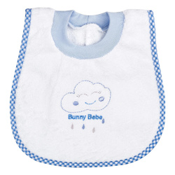 Bunny bebe bib towel "apron style" Cloud blue