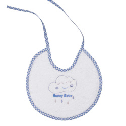 Bunny bebe σαλιάρα πετσετέ με ρέλι σύννεφο μπλε