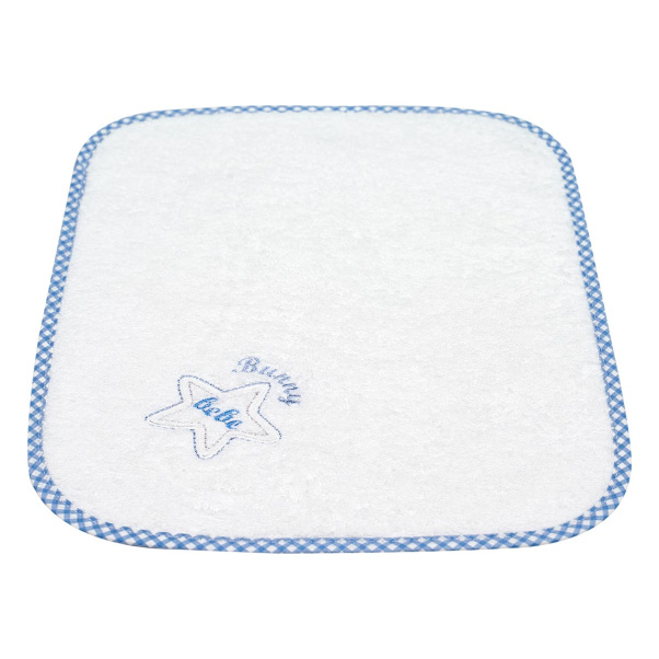 Bunny bebe Face Towel with embroidery Star Light Blue