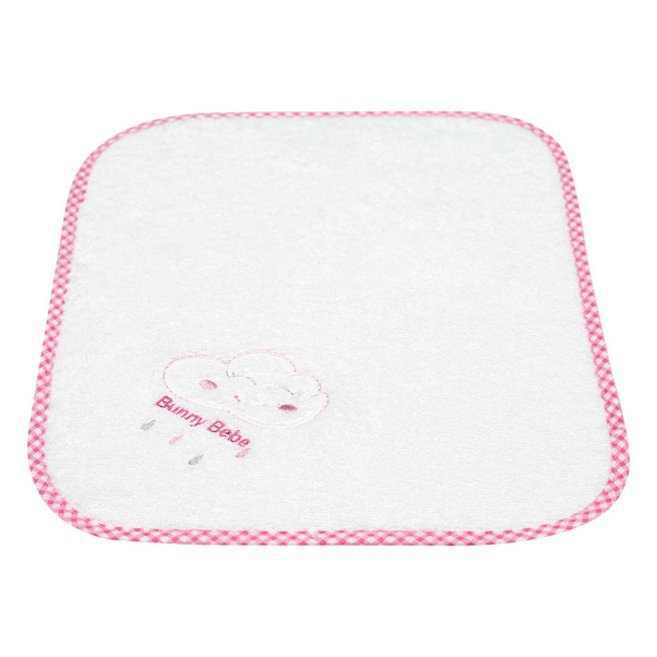 Bunny bebe Face Towel with embroidery Cloud Pink