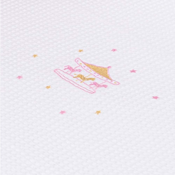 Abo Πικέ κουβέρτα 100x150 cm Carousel Pink