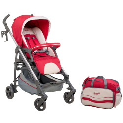 Bebe Stars Aluminum Baby Stroller Gabi Red 320-180