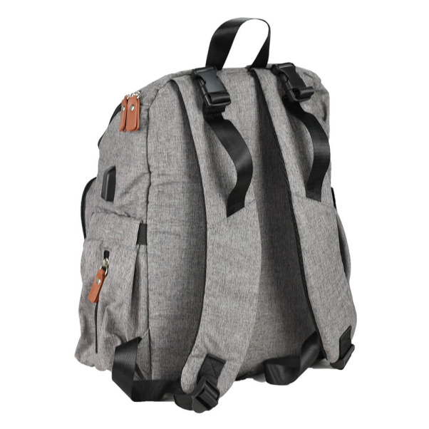 Bebe Stars Mama bag backpack changing with USB Grey 590-186