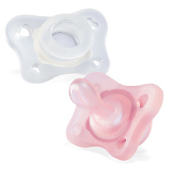 Chicco Pacifier All silicone Mini Soft 0-2m PhysioForma® Pink (2pcs)