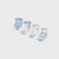 Mayoral Set of 4 socks for newborn boy 9421-82