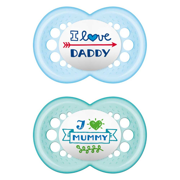 MAM pacifier I Love Mummy & Daddy Silicone 6-16 months