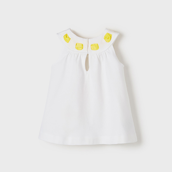 Mayoral φόρεμα μακό λευκό κίτρινο 01917-72