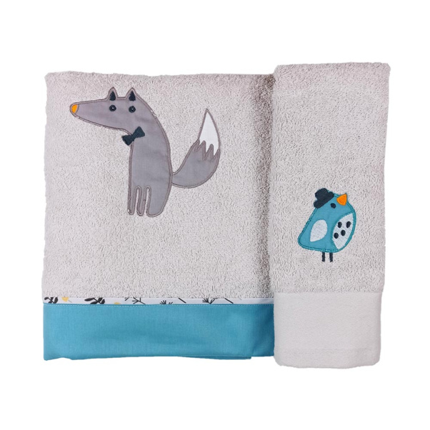 Baby Star set of towels 2 pcs bath-hand Wolf