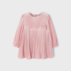 Mayoral φόρεμα αμπιγιέ πλισέ ροζ 02949-91