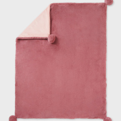 Mayoral κουβέρτα γουνάκι βελουτέ πομ πον ροζ 09155-73