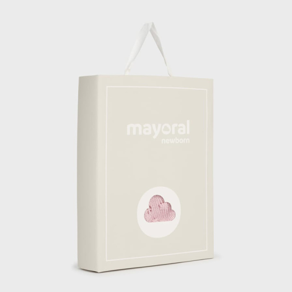 Mayoral παιδικό σετ σκούφος με κασκόλ και γάντια ροζ 09543-25