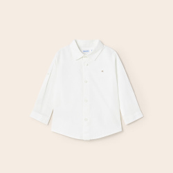 Mayoral πουκάμισο λινό μακρυμάνικο λευκό 00117-40