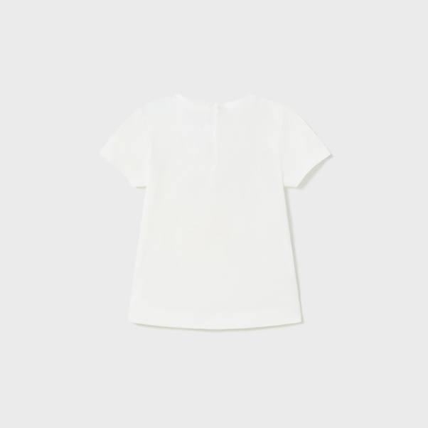 Mayoral μπλούζα με σταμπωτό σχέδιο λευκή 01014-13