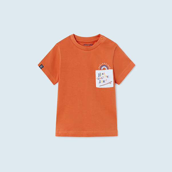 Mayoral σετ με δύο μπλούζες και σορτς πορτοκαλί 01645-53