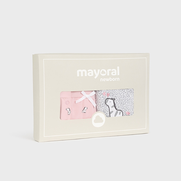Mayoral σετ 2 φορμάκια μακρύ μανίκι ροζ 01740-65
