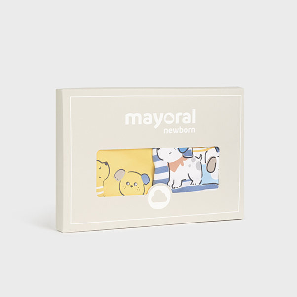 Mayoral σετ 2 φορμάκια κοντό μανίκι κίτρινο 01751-38