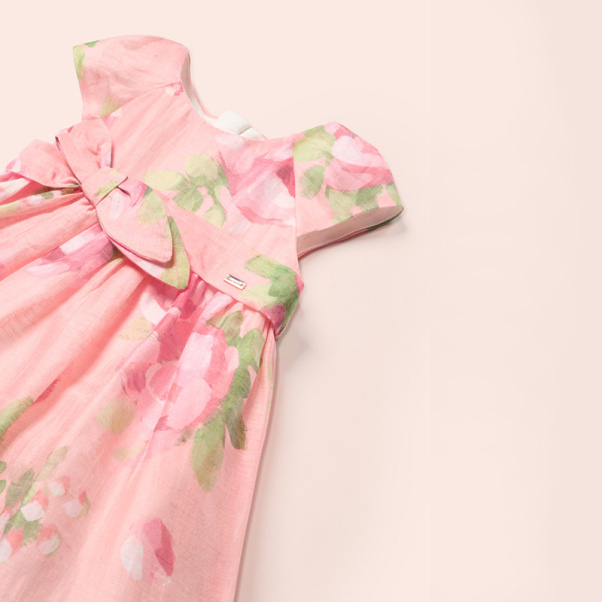 Mayoral φόρεμα με σχέδιο λουλούδια ροζέ 01951-64