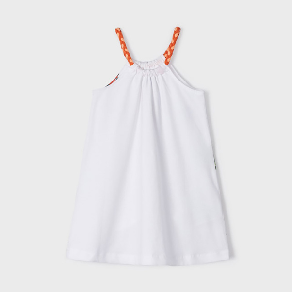 Mayoral φόρεμα σταμπωτό με σχέδιο λευκό 03933-88