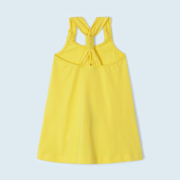 Mayoral φόρεμα με απλικέ κίτρινο 03944-34