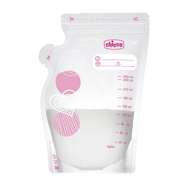 Chicco σακουλάκια διατήρησης μητρικού γάλακτος 250ml - 30τμχ
