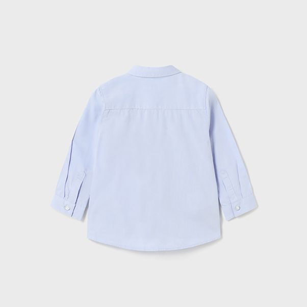 Mayoral παιδικό πουκάμισο με μακρύ μανίκι σιέλ 00124-25