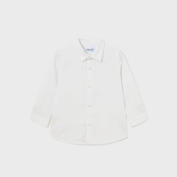Mayoral παιδικό πουκάμισο με μακρύ μανίκι λευκό 00124-26