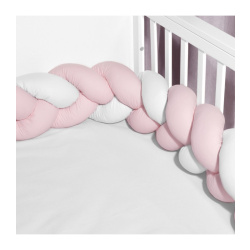 Oliver Baby des.3120 πλεξούδα Λευκή-Ροζ τριπλή Βαμβακερή 20x200