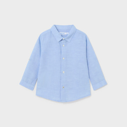 Mayoral παιδικό πουκάμισο λινό σιέλ 00117-31