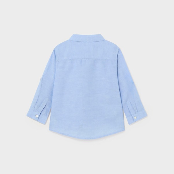 Mayoral παιδικό πουκάμισο λινό σιέλ 00117-31