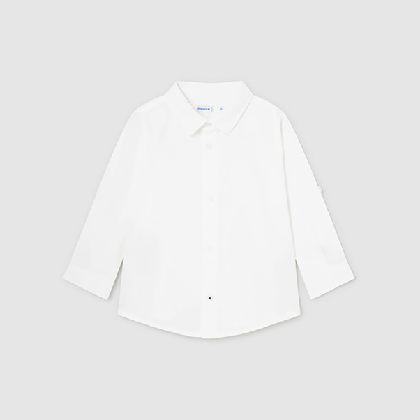Mayoral παιδικό πουκάμισο λινό λευκό 00117-32